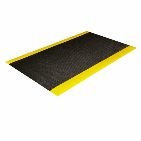CROWN MATTING TECHNOLOGIES Wear-Bond Tuff-Spun Pebble-Surface 4'x6' Black w/Yellow WB 0046YP